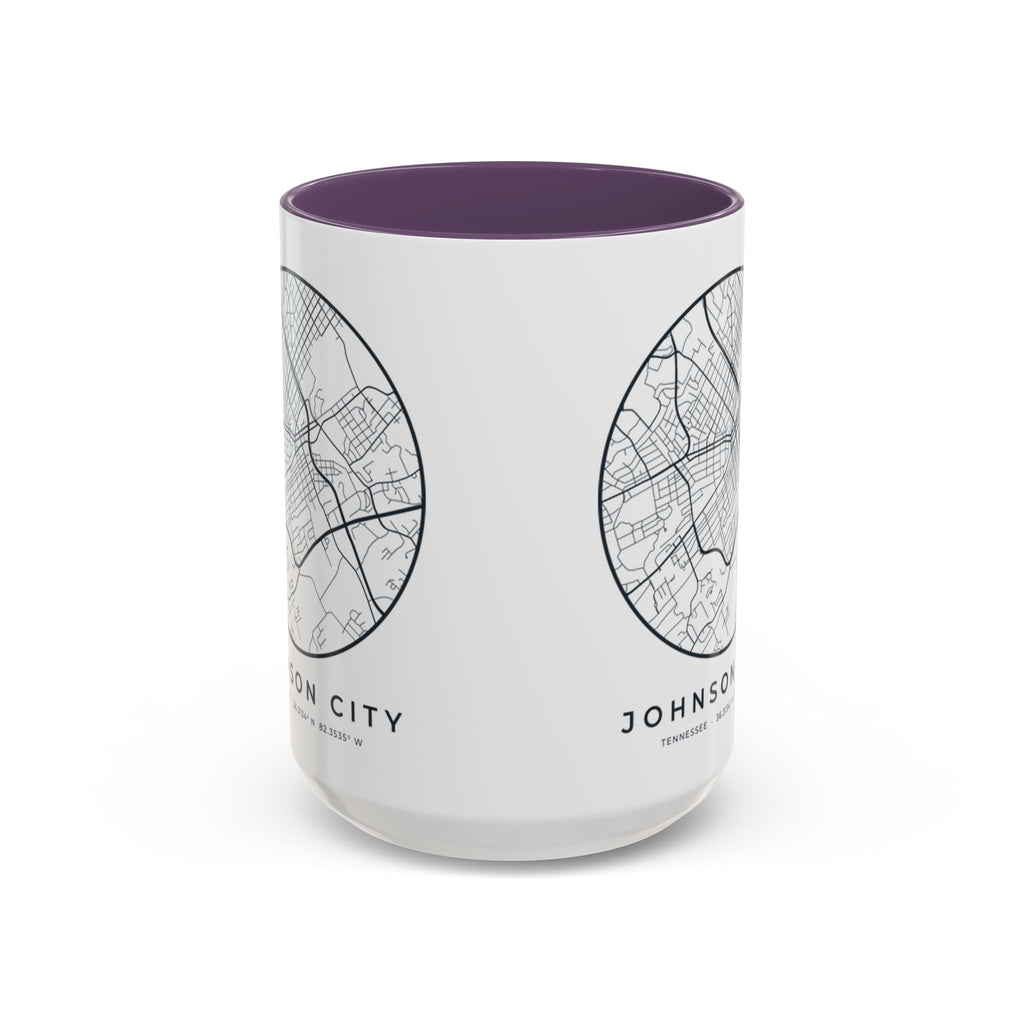 Johnson City Street Map Accent Mug