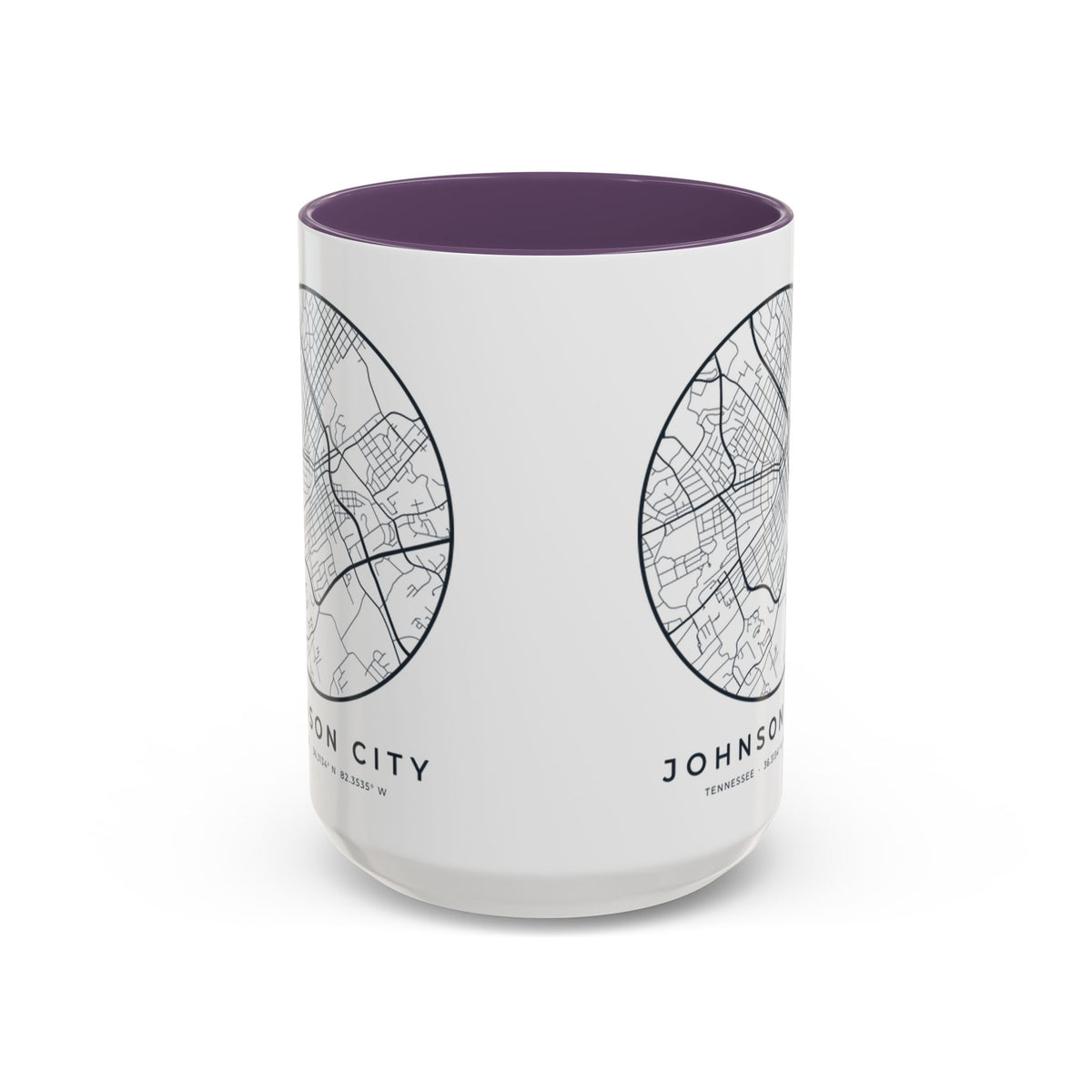 Johnson City Street Map Accent Mug