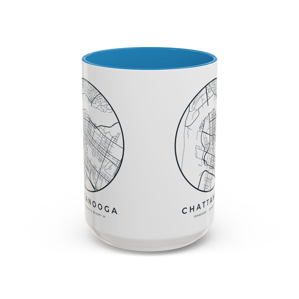 Chattanooga Street Map Accent Mug
