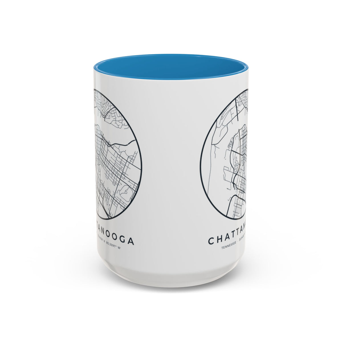 Chattanooga Street Map Accent Mug