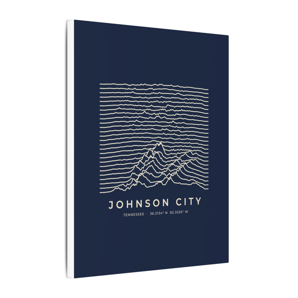 Johnson City Ridgeline Canvas Print (Navy)