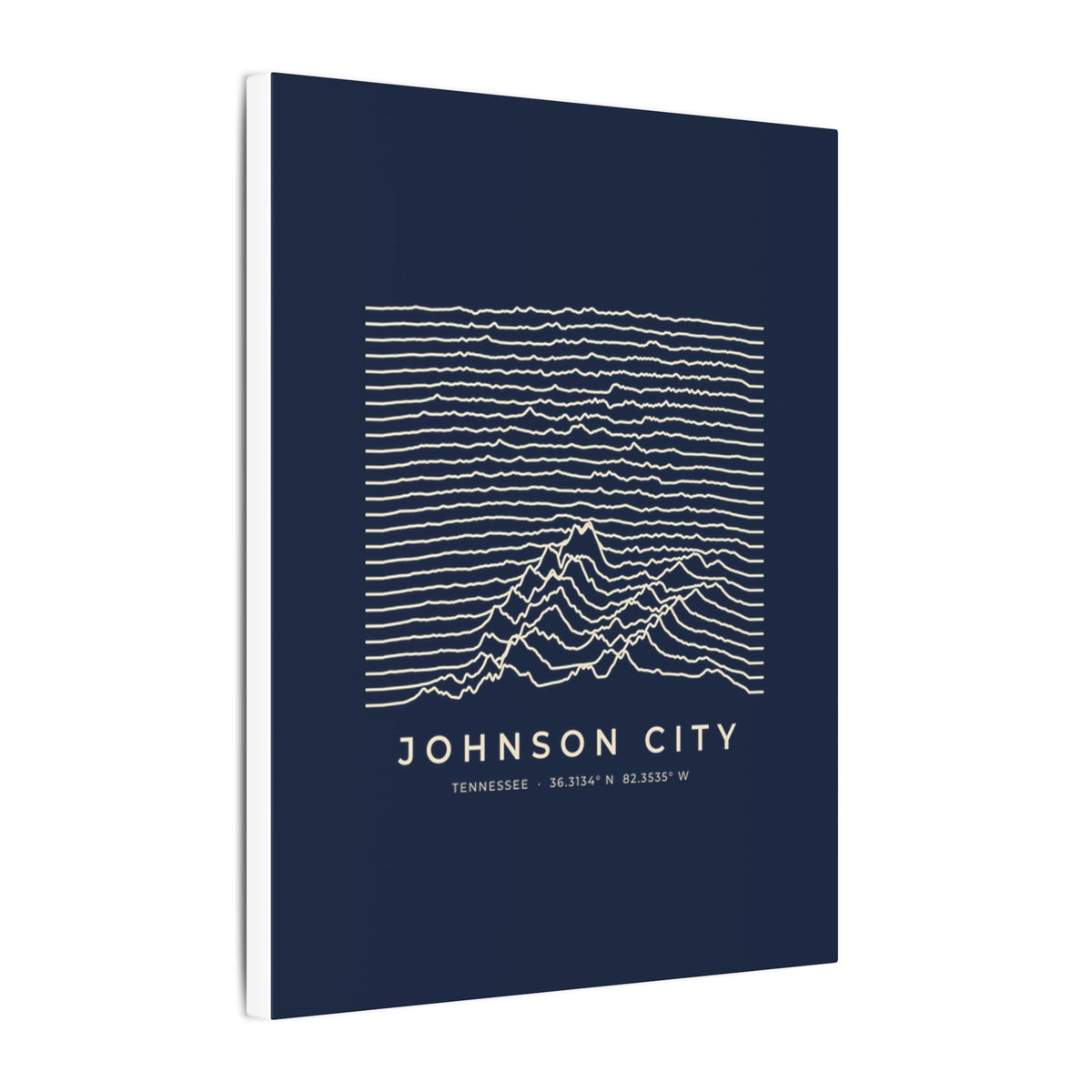Johnson City Ridgeline Canvas Print (Navy)