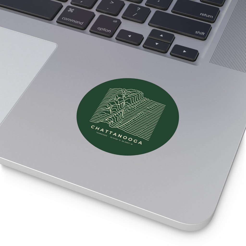Chattanooga Ridgeline Sticker (Forest Green)