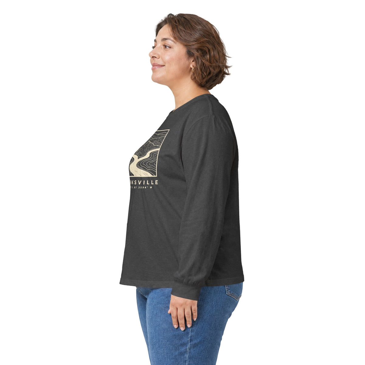 Clarksville Topo Map Long Sleeve T-Shirt