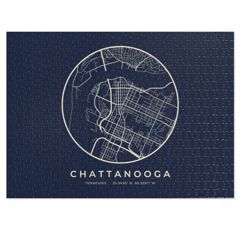 Chattanooga Street Map Puzzle (Navy)