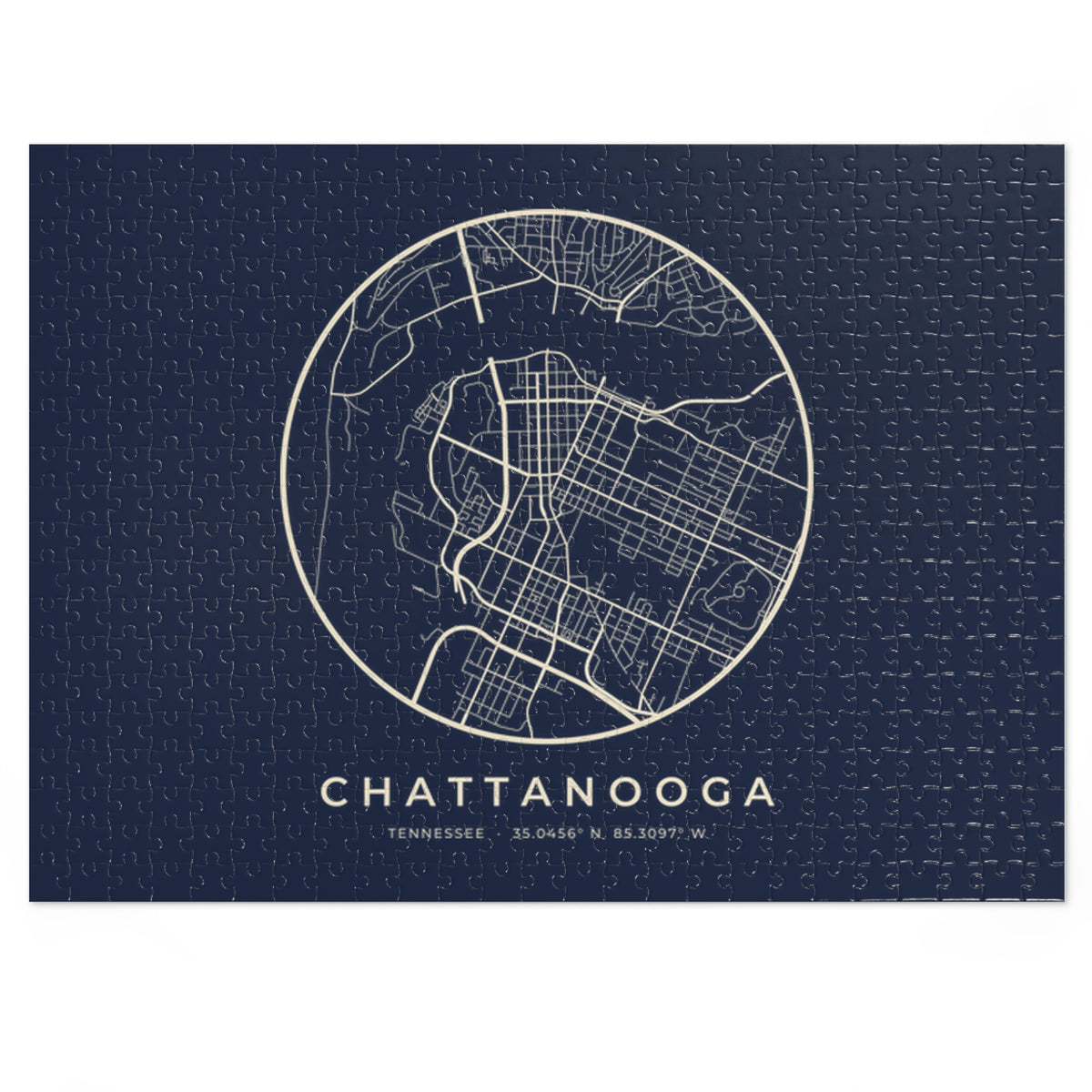 Chattanooga Street Map Puzzle (Navy)
