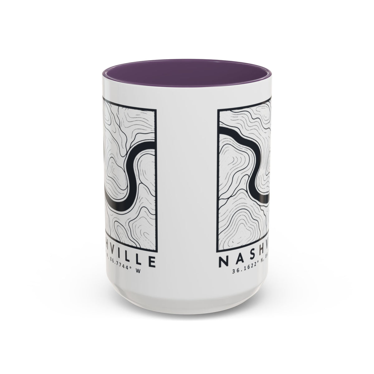 Nashville Topo Map Accent Mug