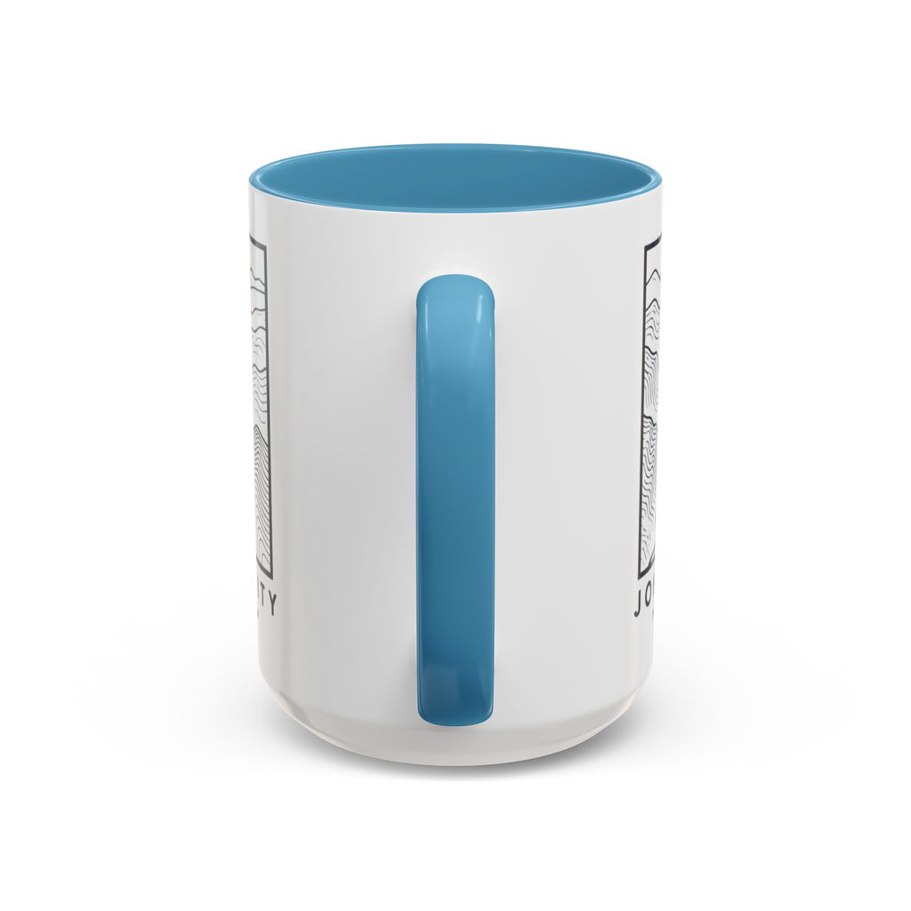 Johnson City Topo Map Accent Mug