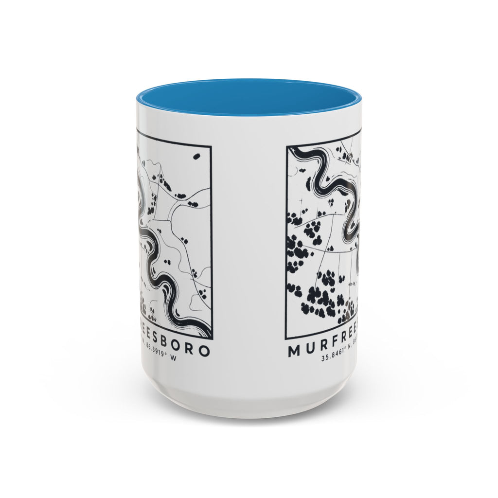 Murfreesboro Topo Map Accent Mug