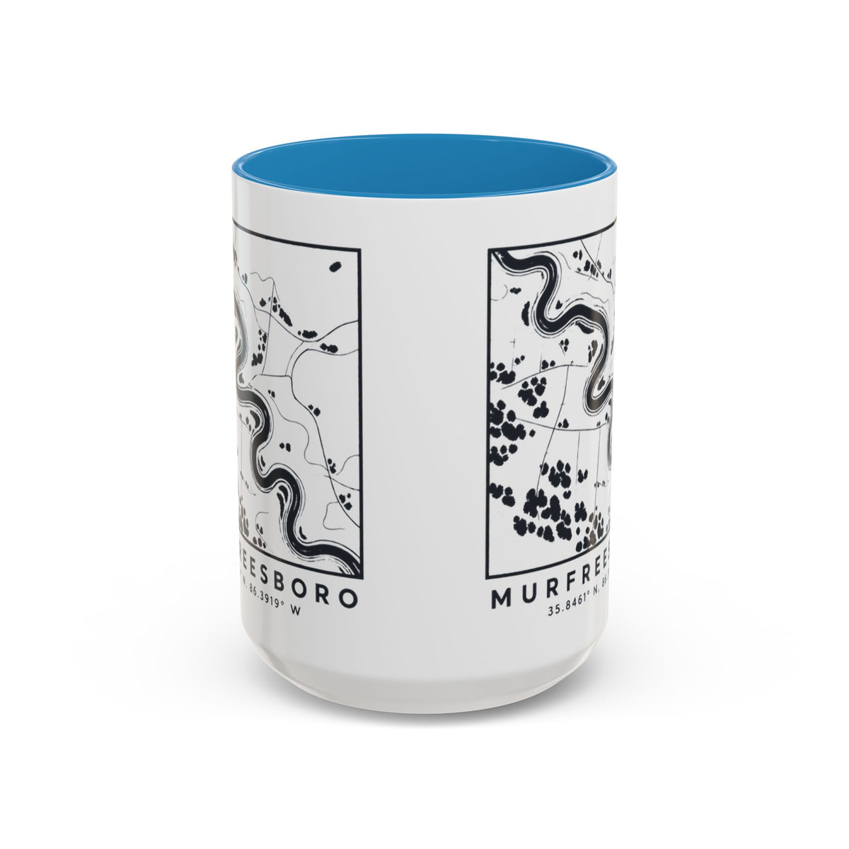 Murfreesboro Topo Map Accent Mug