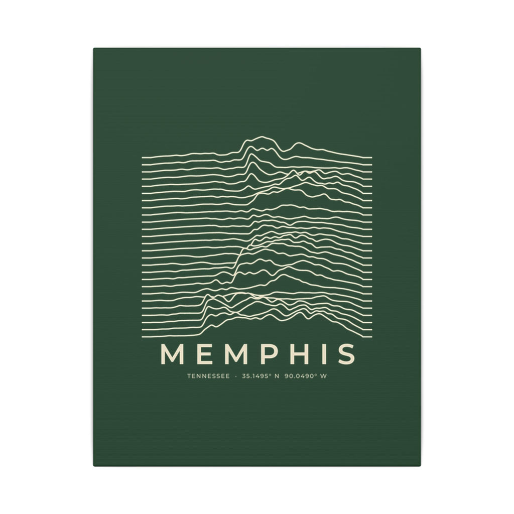 Memphis Ridgeline Canvas Print (Forest Green)