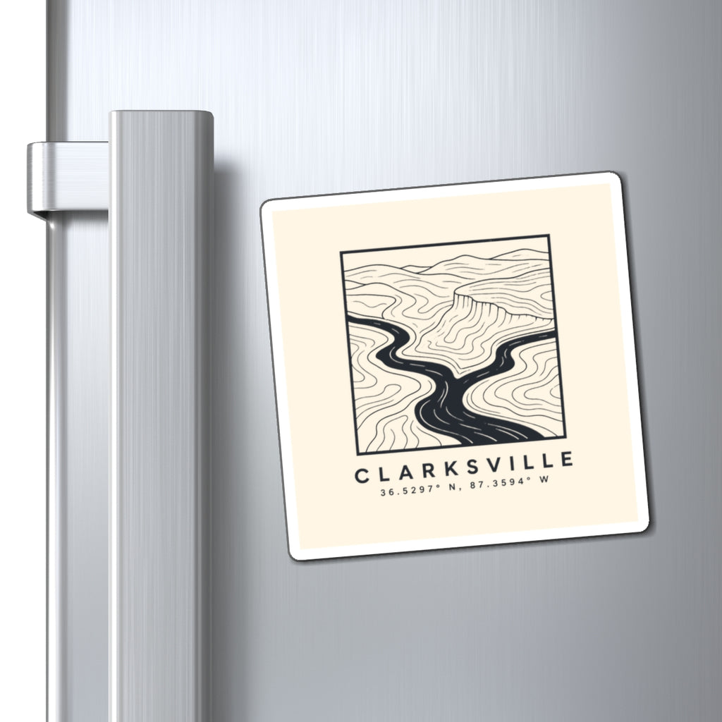 Clarksville Topo Map Magnet