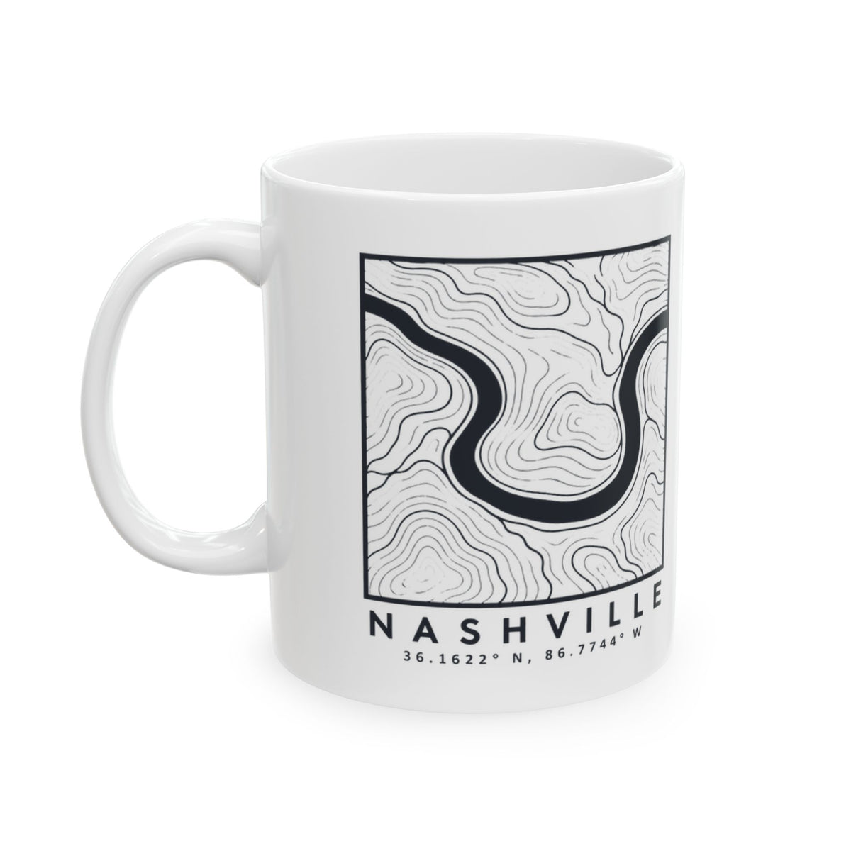 Nashville Topo Map Mug