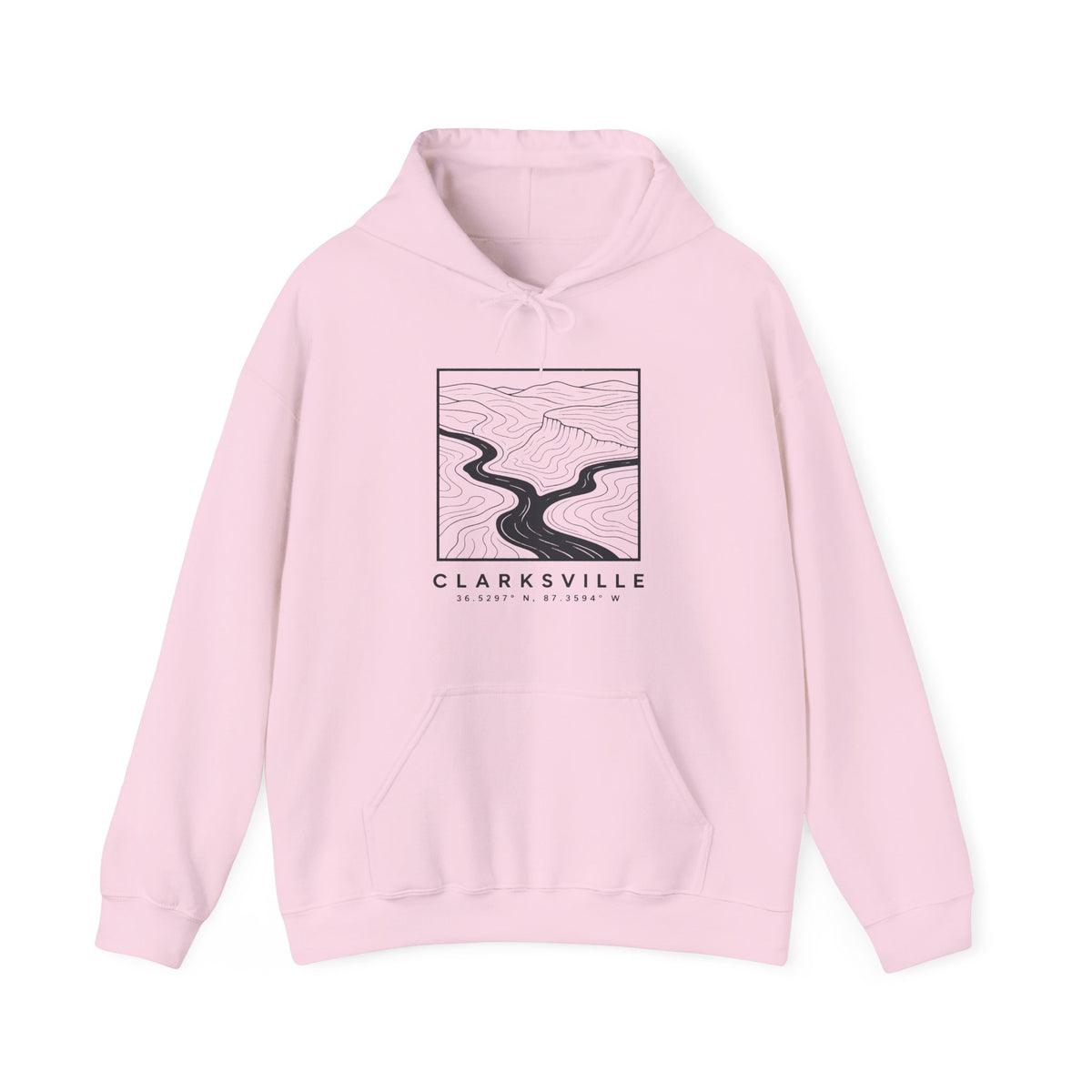Clarksville Topo Map Hoodie