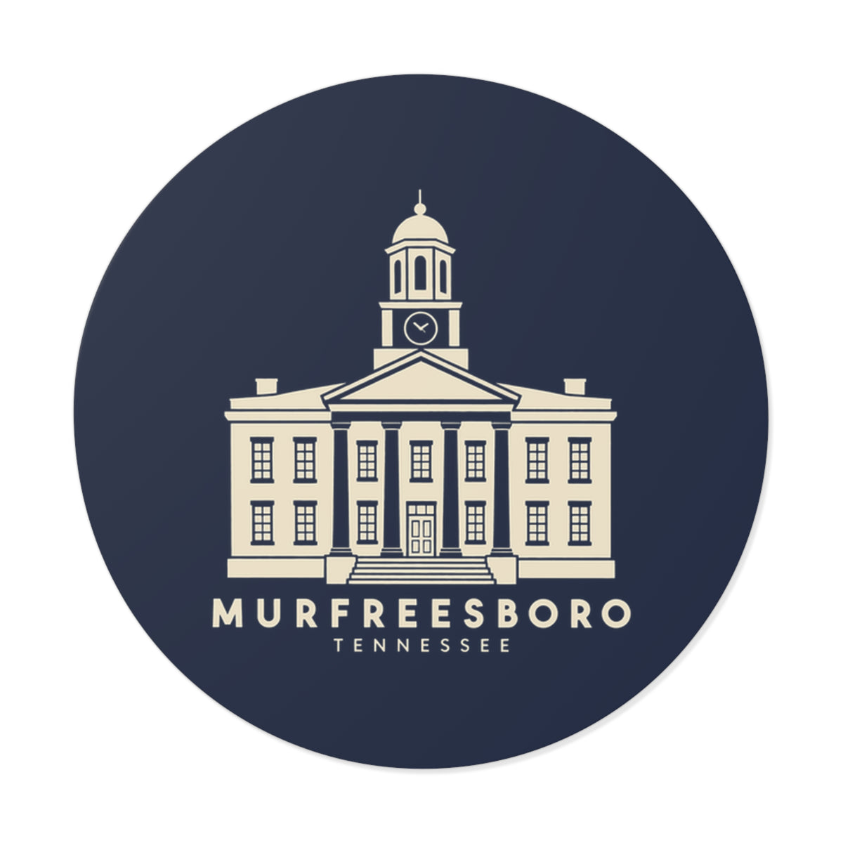 Murfreesboro Rutherford County Courthouse Sticker (Navy)