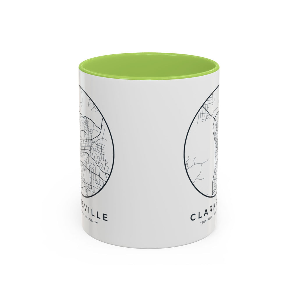Clarksville Street Map Accent Mug