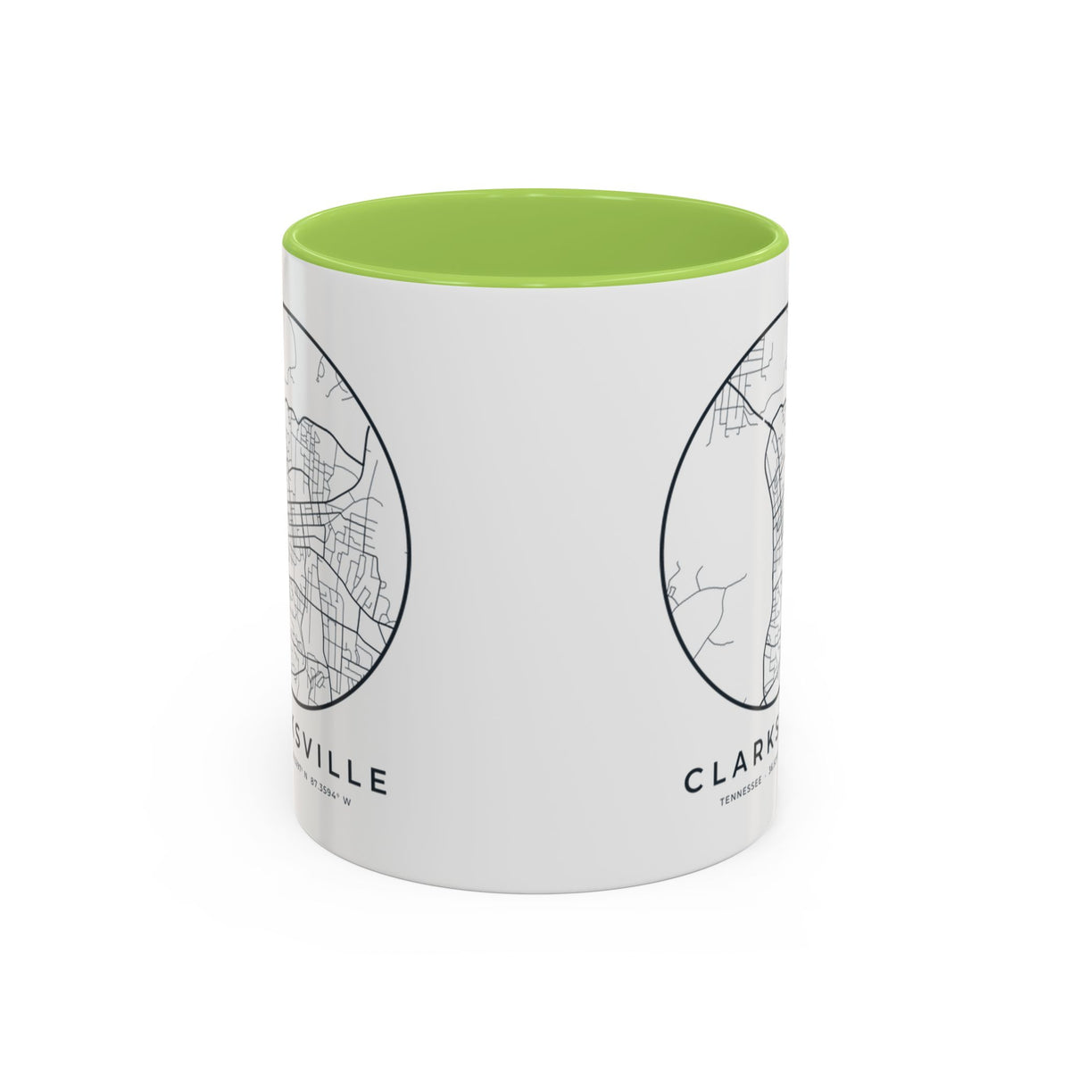 Clarksville Street Map Accent Mug