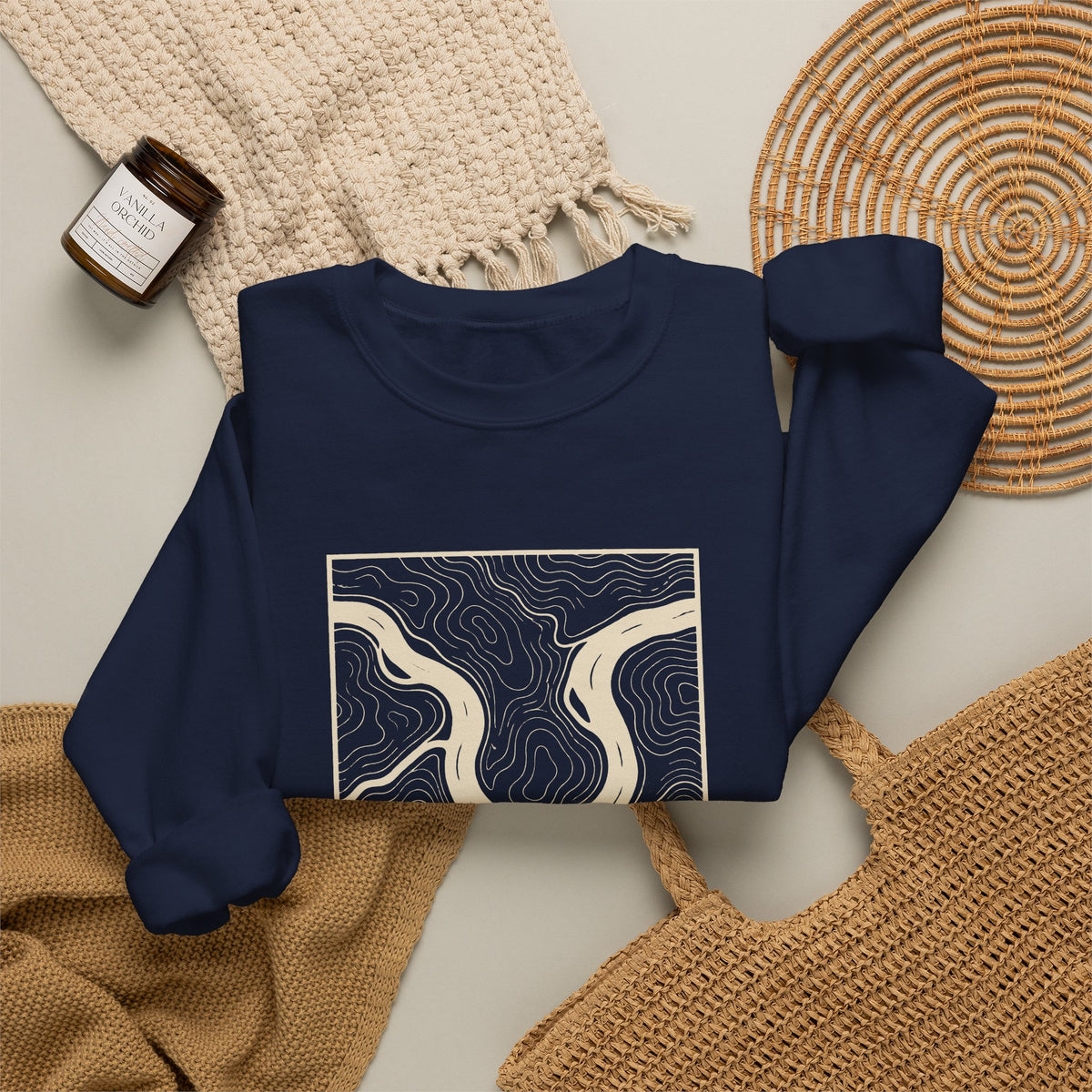 Knoxville Topo Map Crewneck Sweatshirt