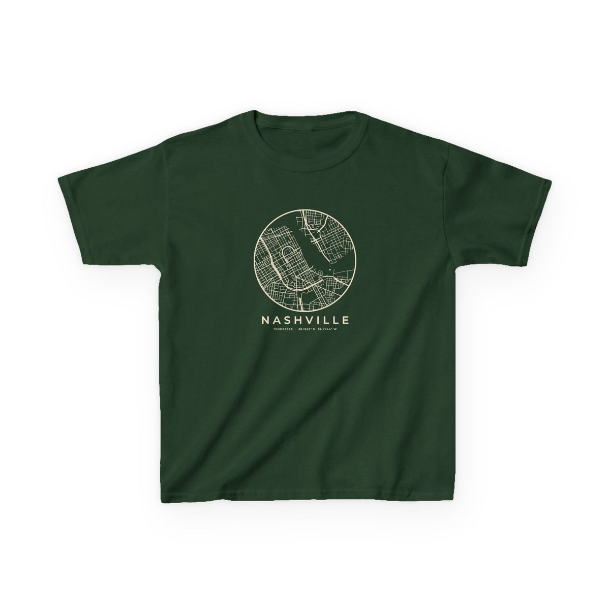 Nashville Street Map Kids T-Shirt