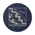 Murfreesboro Topo Map Sticker (Navy)