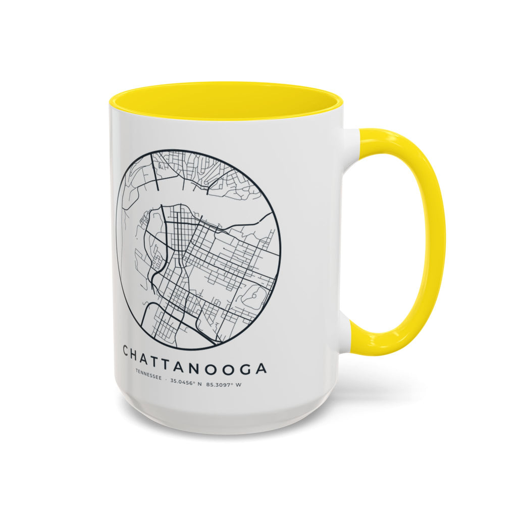 Chattanooga Street Map Accent Mug