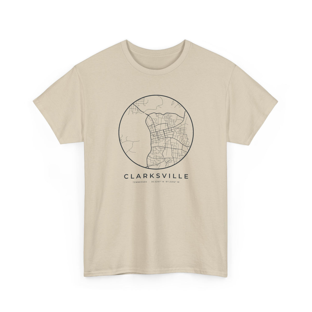 Clarksville Street Map T-Shirt