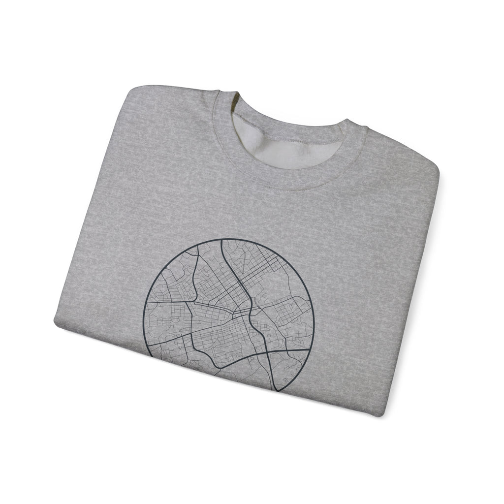 Johnson City Street Map Crewneck Sweatshirt