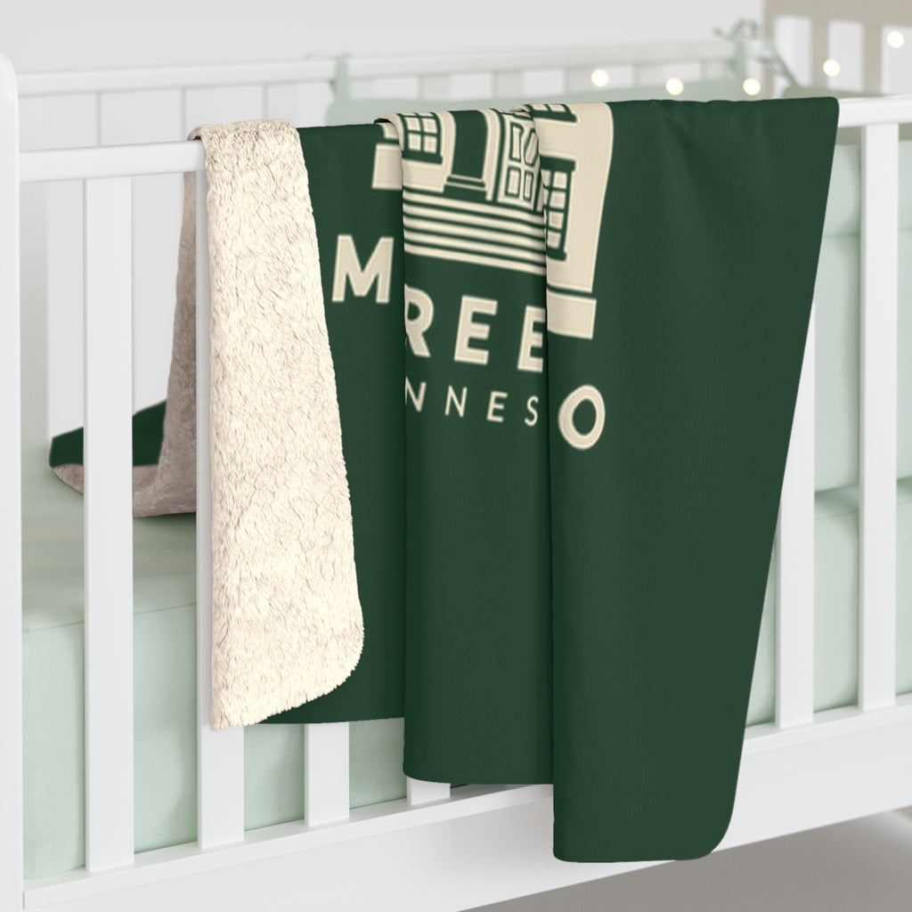 Murfreesboro Rutherford County Courthouse Sherpa Blanket (Forest Green)