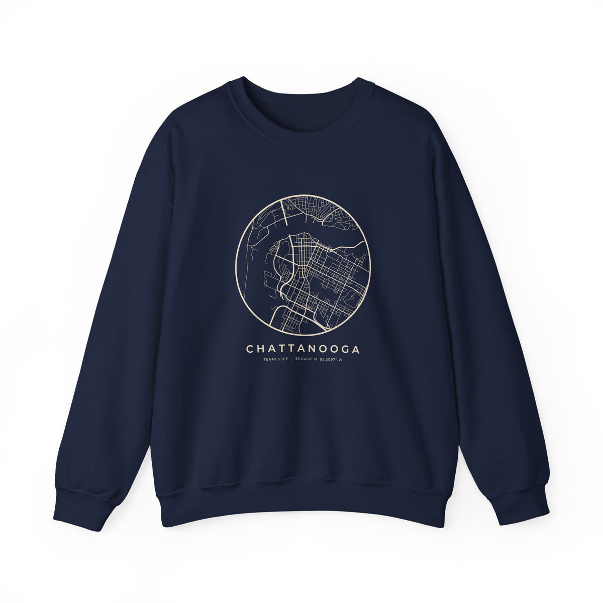 Chattanooga Street Map Crewneck Sweatshirt