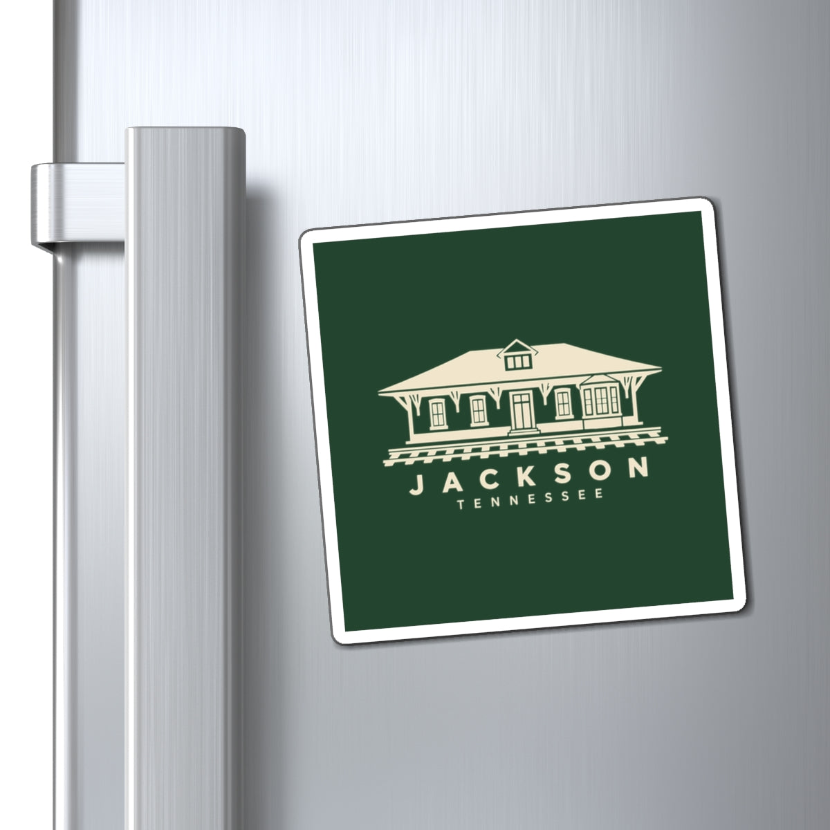 Jackson Train Depot Magnet (Forest Green)