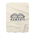 Memphis Hernando de Soto Bridge Sherpa Blanket