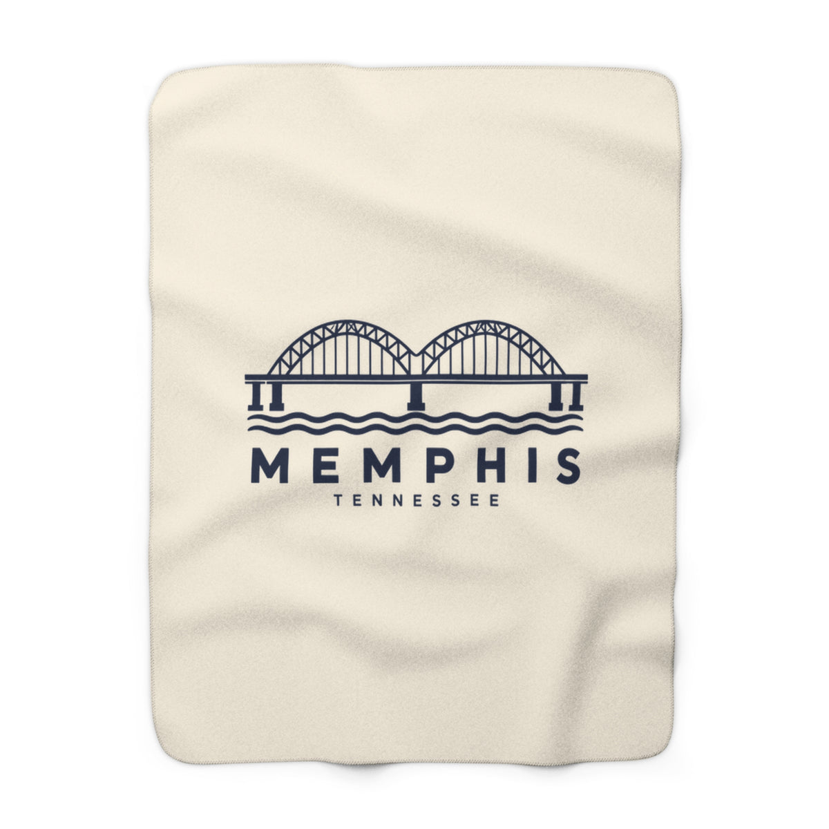 Memphis Hernando de Soto Bridge Sherpa Blanket