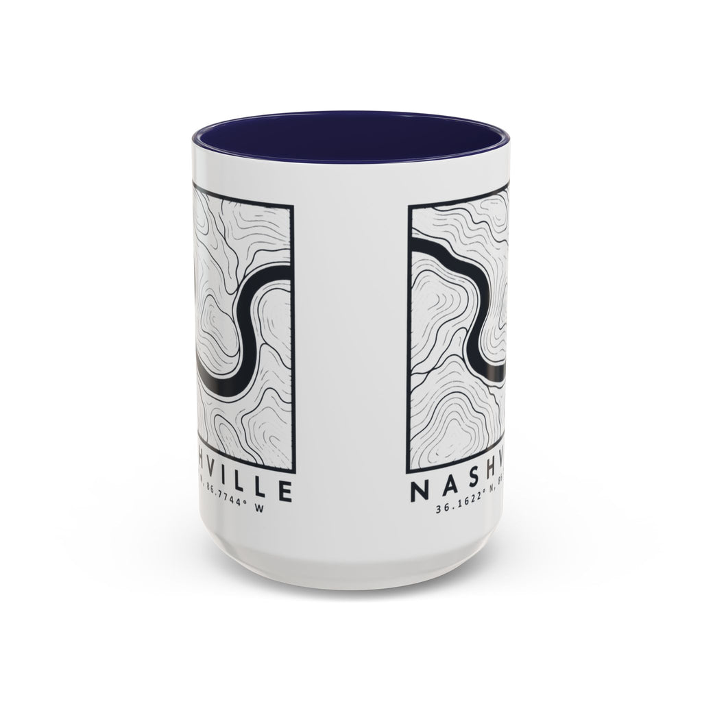 Nashville Topo Map Accent Mug