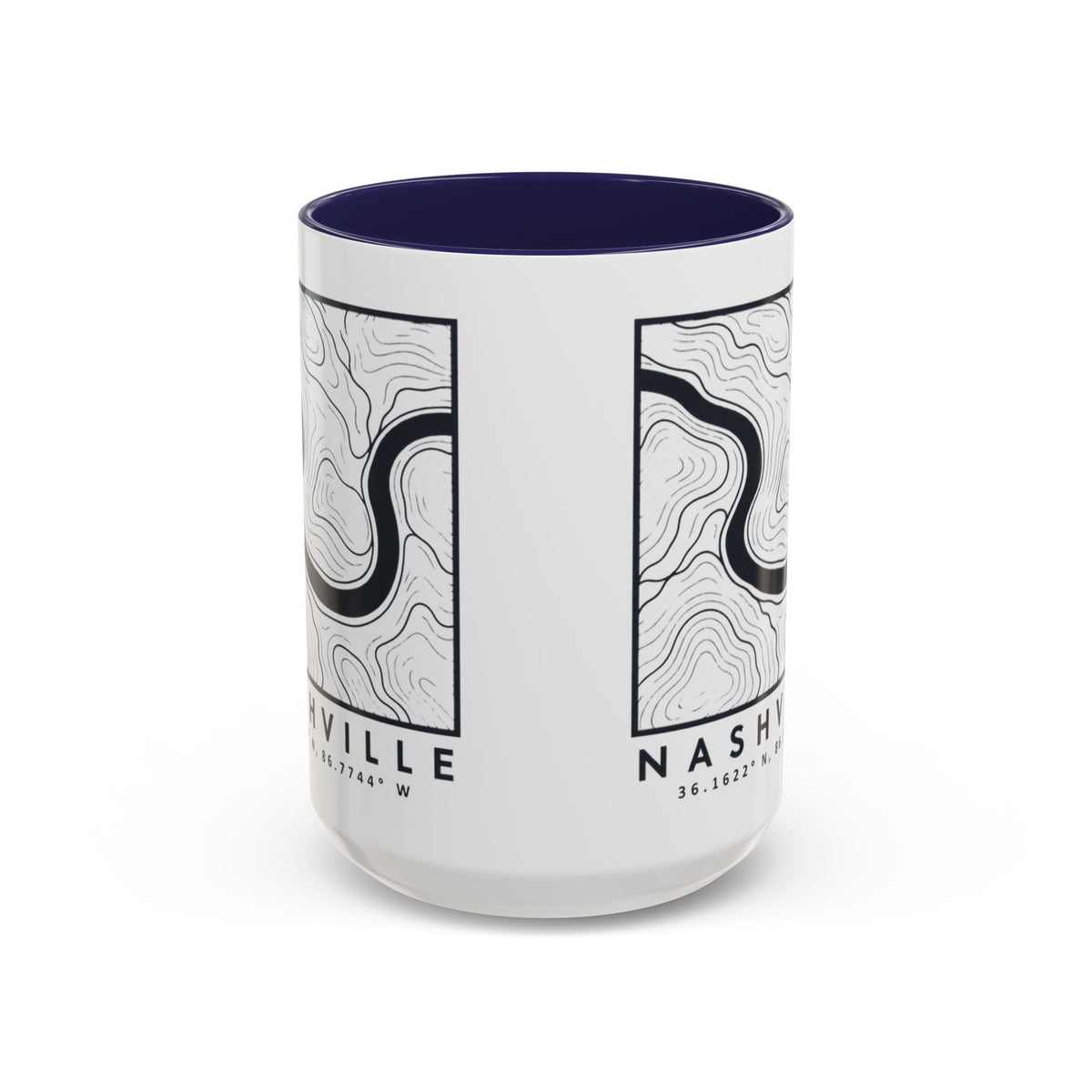 Nashville Topo Map Accent Mug
