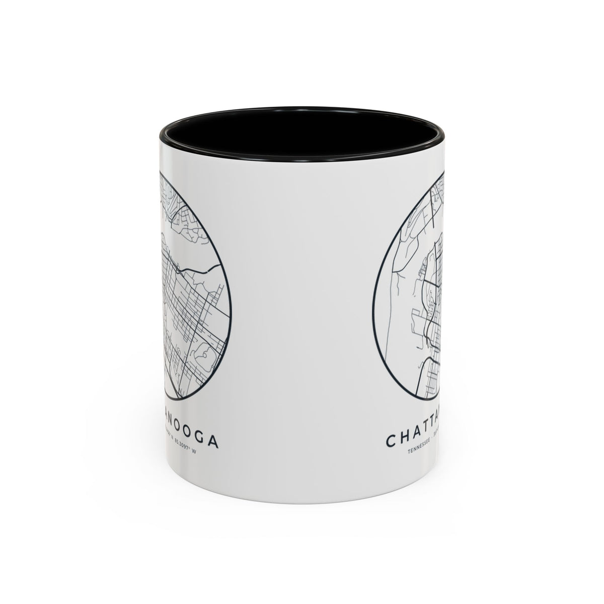 Chattanooga Street Map Accent Mug