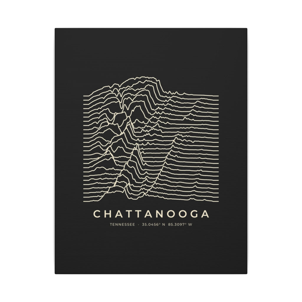 Chattanooga Ridgeline Canvas Print (Black)