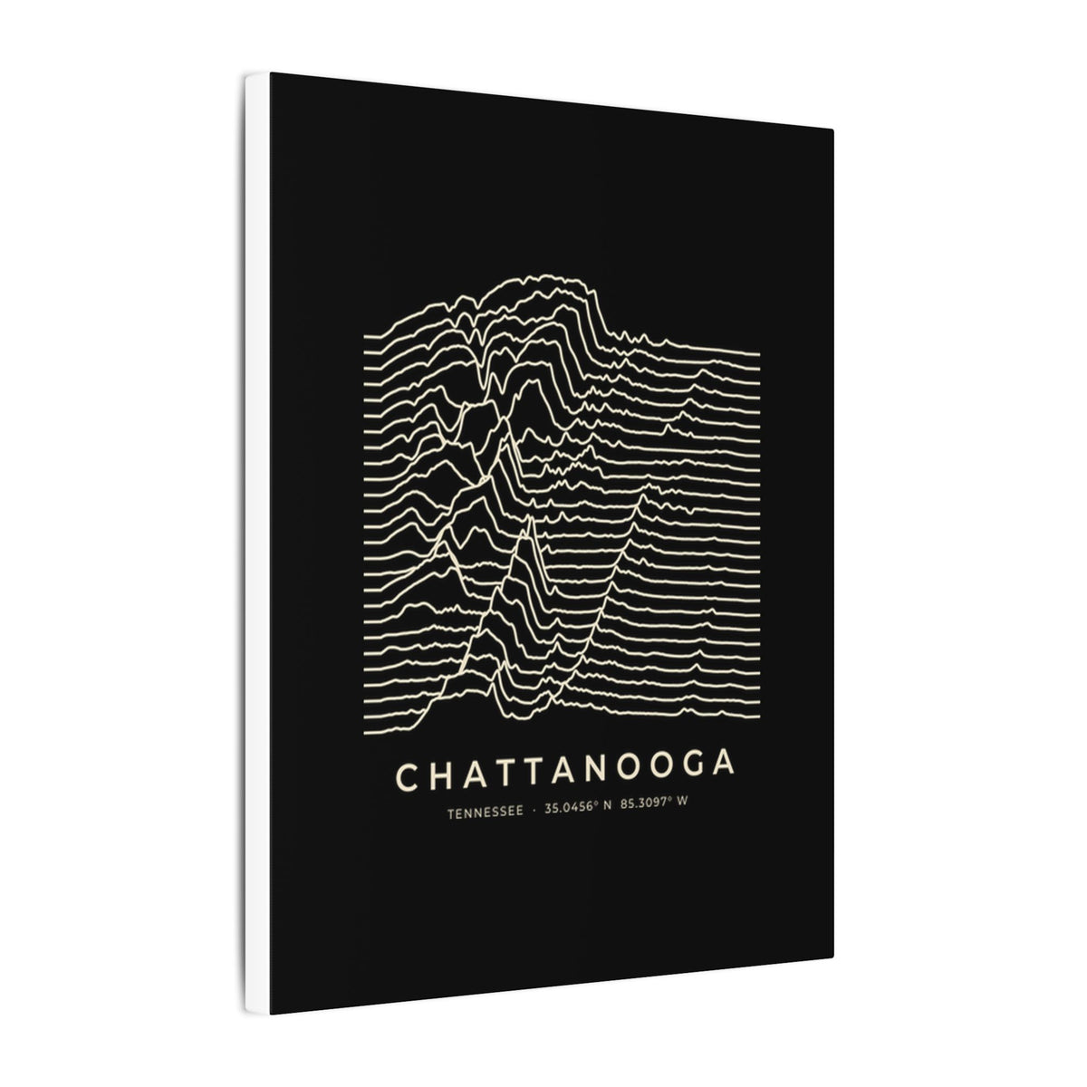 Chattanooga Ridgeline Canvas Print (Black)