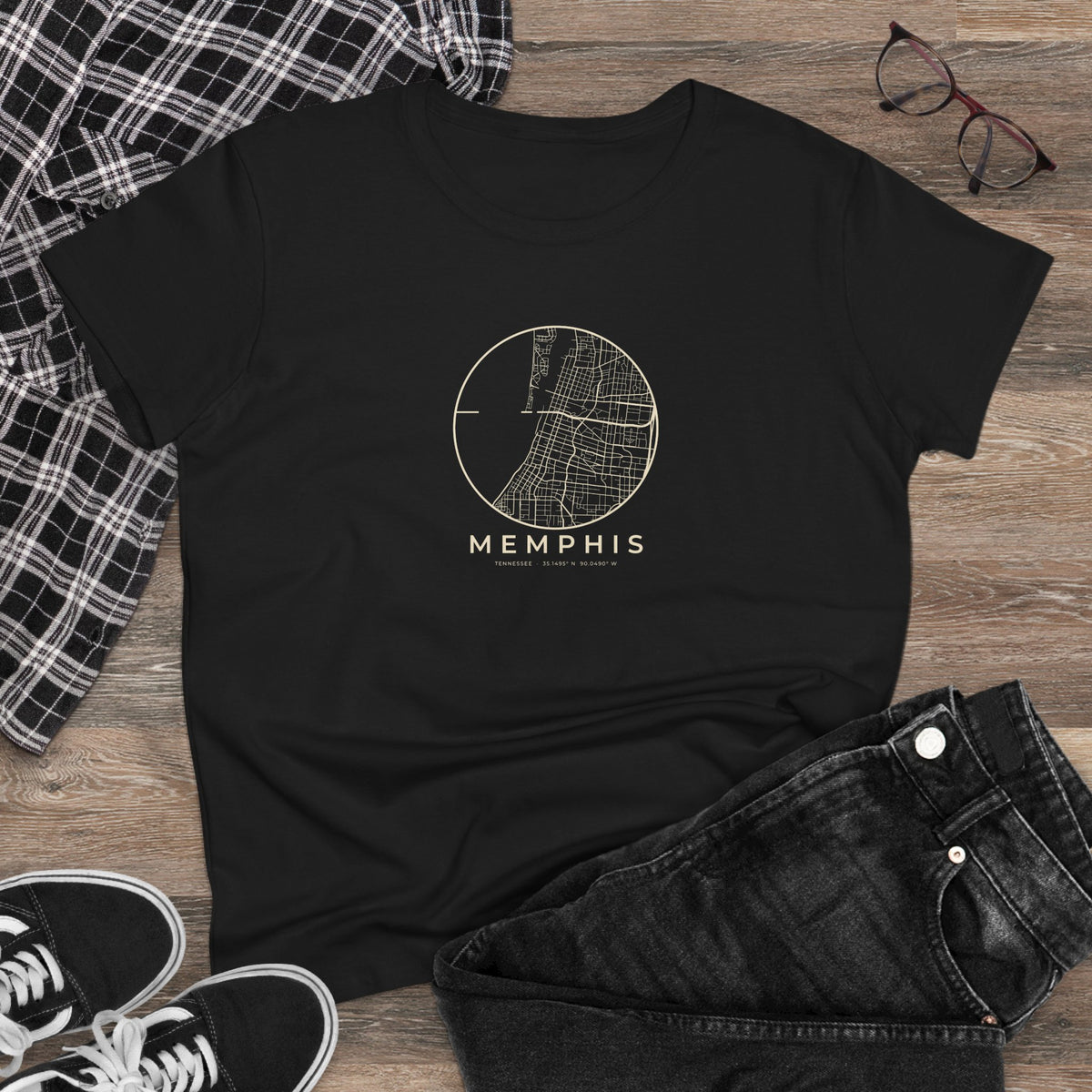 Memphis Street Map Women's T-Shirt