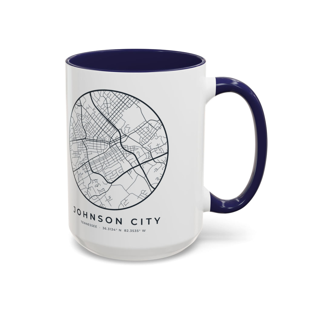 Johnson City Street Map Accent Mug