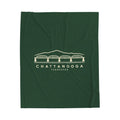 Chattanooga Walnut Street Bridge Blanket (Forest Green)