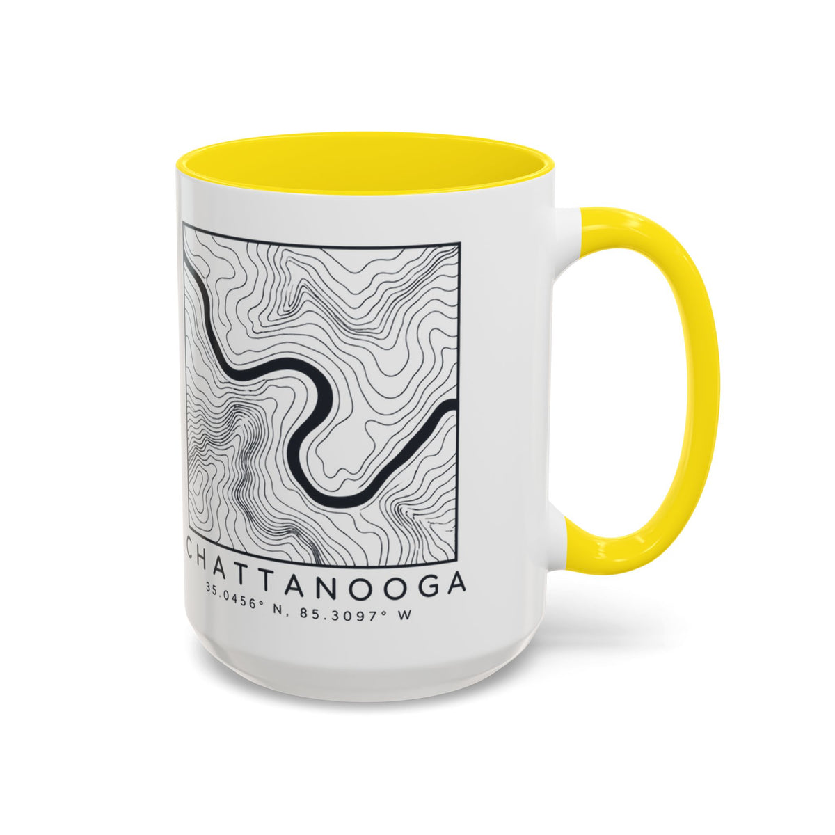 Chattanooga Topo Map Accent Mug