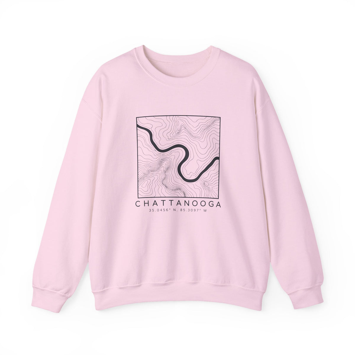 Chattanooga Topo Map Crewneck Sweatshirt