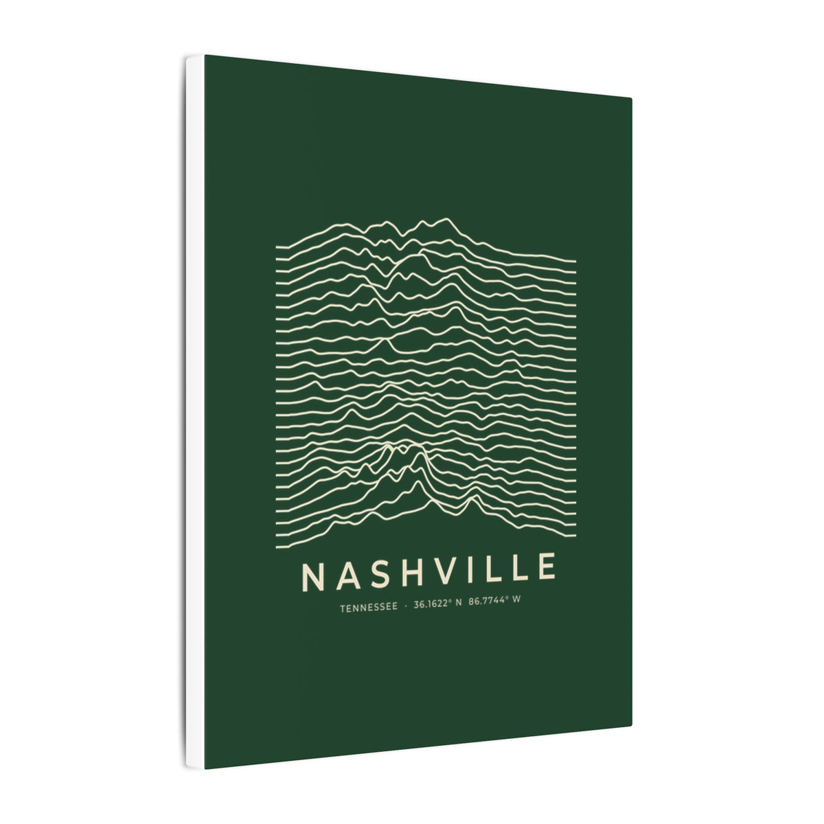 Nashville Ridgeline Canvas Print (Forest Green)