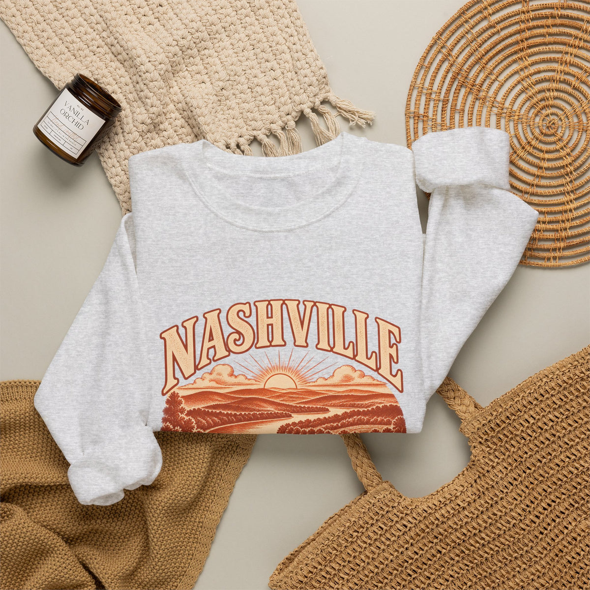 Nashville Engraved Valley Crewneck Sweatshirt