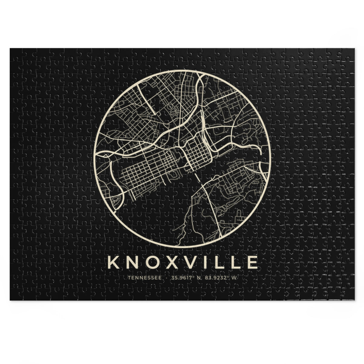 Knoxville Street Map Puzzle (Black)
