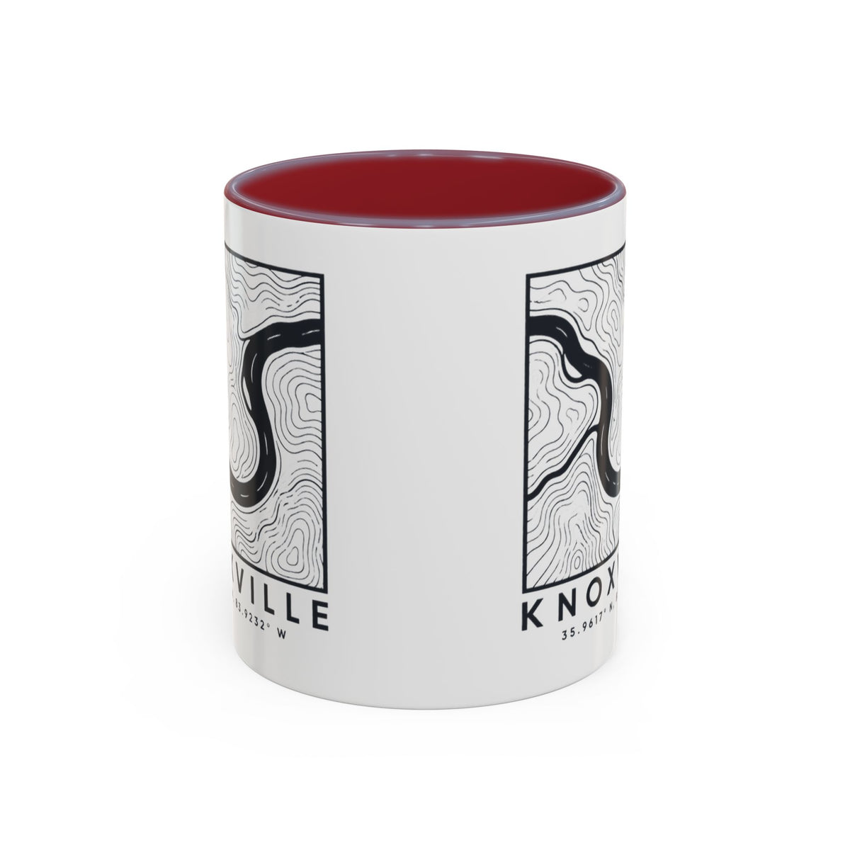 Knoxville Topo Map Accent Mug