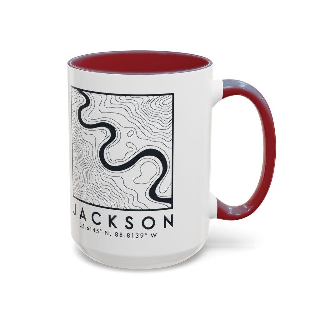 Jackson Topo Map Accent Mug