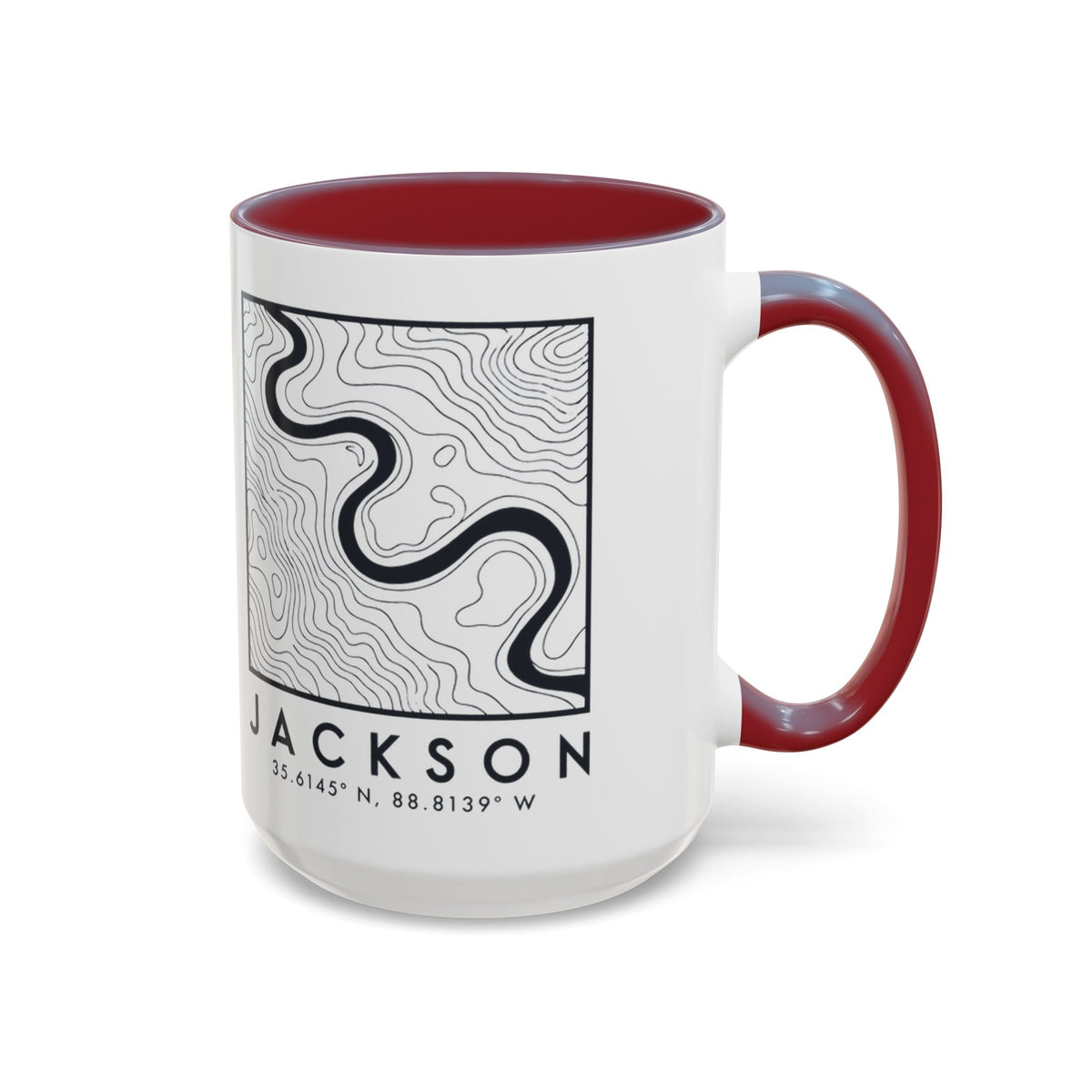 Jackson Topo Map Accent Mug