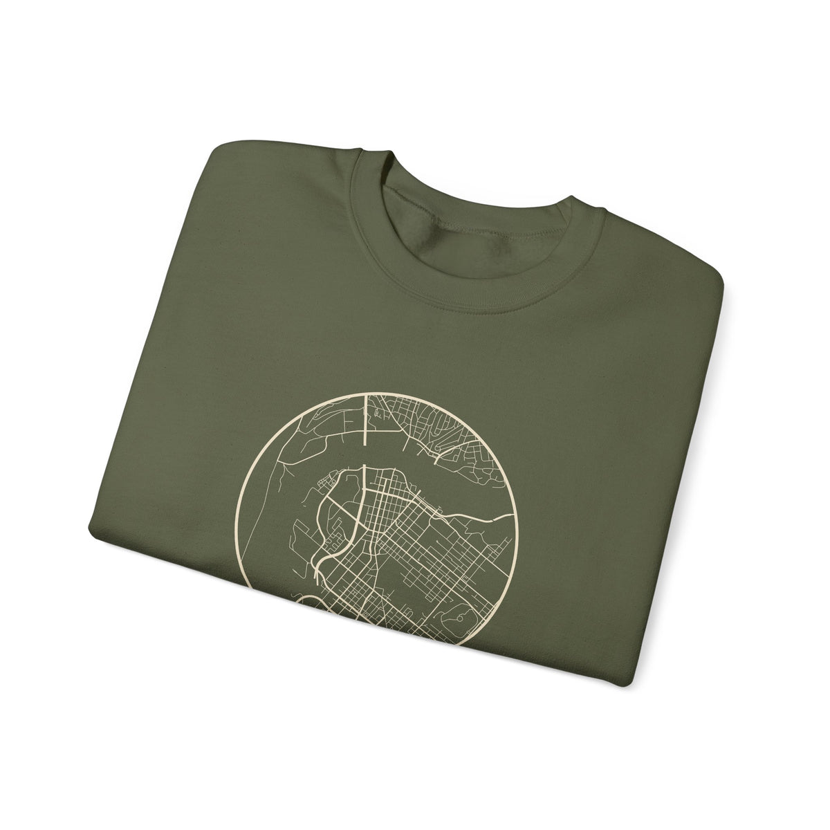 Chattanooga Street Map Crewneck Sweatshirt