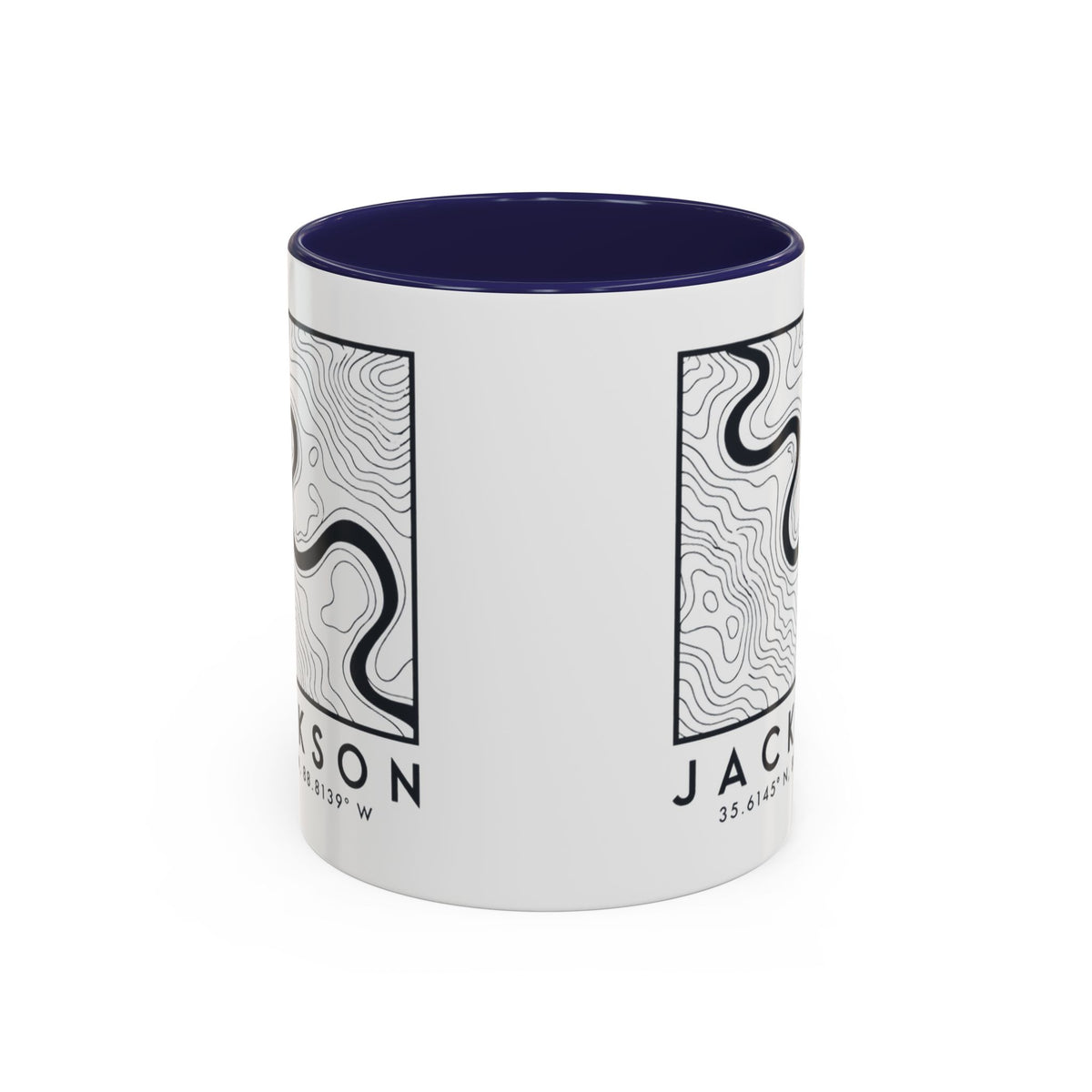Jackson Topo Map Accent Mug
